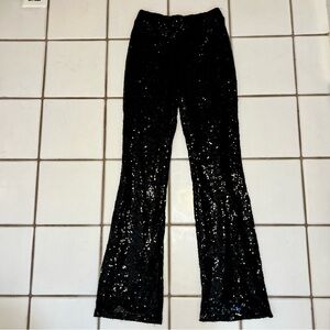 Sincerely Jules Black Sequin Flare Pants